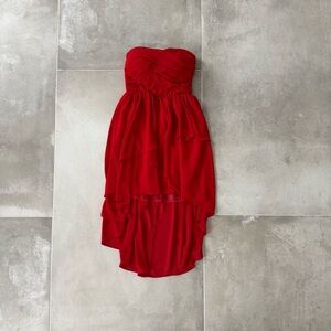 XOXO Red Strapless Dress